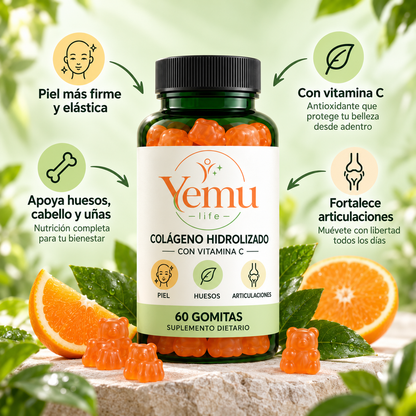 Colágeno Hidrolizado con Vitamina C — 60 gomitas